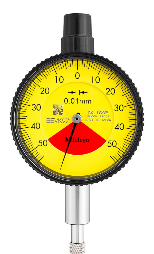 Mitutoyo Mutatós mérőóra 1 körülfordulással, Sorozat 1, ütésálló, Ø40 mm, 1 mm (dugattyú út: 3.5 mm), 0.01 mm (1929AB) termék fő termékképe