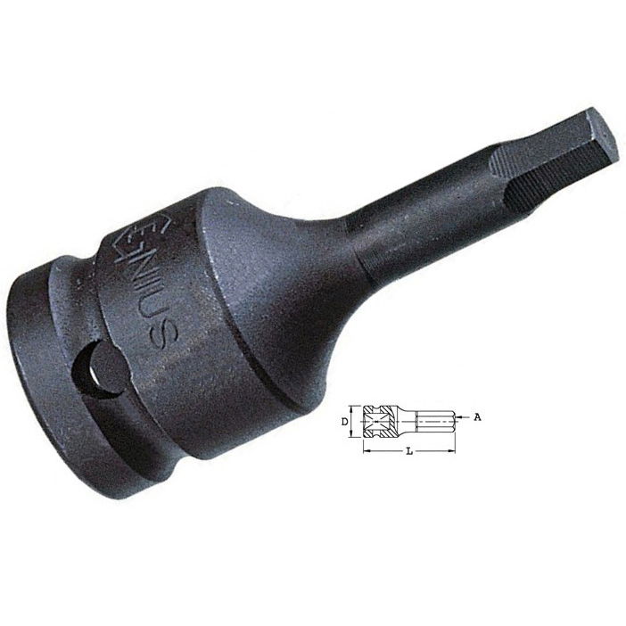 Genius Tools 466018 1/2"-os gépi dugókulcs fej, imbusz, 9/16" termék fő termékképe
