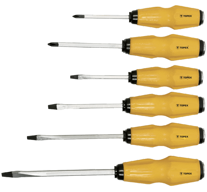 Topex 39D504 üthető csavarhúzó készlet, CrV acél, 6 részes termék fő termékképe