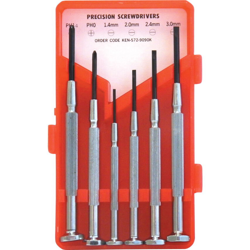 KENNEDY Műszerész csavarhúzó készlet, lapos | kereszthornyos, 1.4 - 3.0 mm | PH0 - PH1, 6 részes termék fő termékképe
