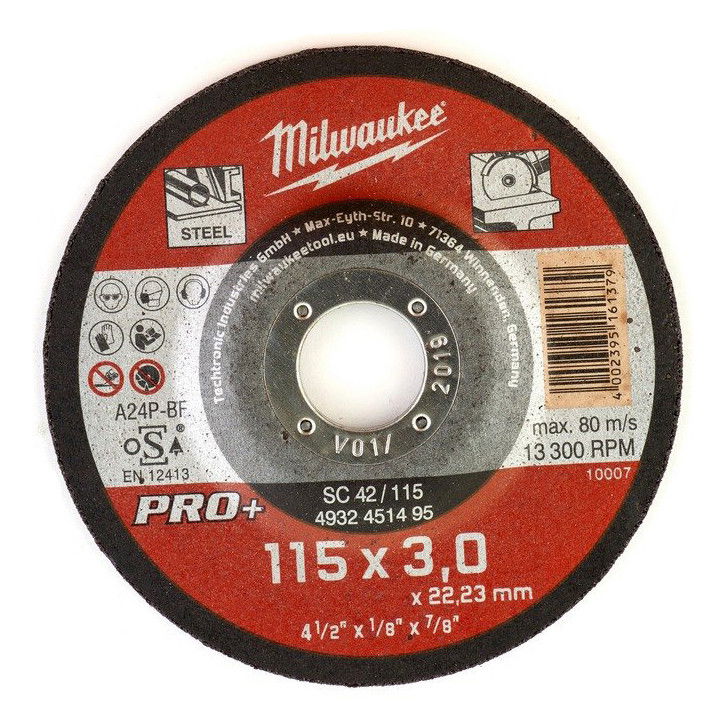 Milwaukee SC 42/115 PRO+ fémvágó tárcsa, hajlított, 115x3.0 mm termék fő termékképe