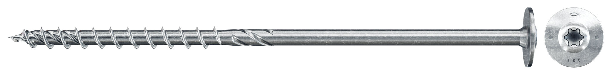 Fischer PowerFast FPF II WTP 10.0 x 400 BC 50 lapos fejű, részmenetes szerkezetépítő csavar TX behajtással, 50 db/csomag termék fő termékképe